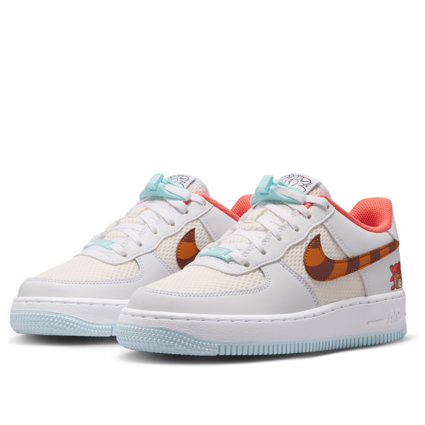 (GS) Nike Air Force 1 LV8 'White Glacier Blue Turf Orange' IR8259-181