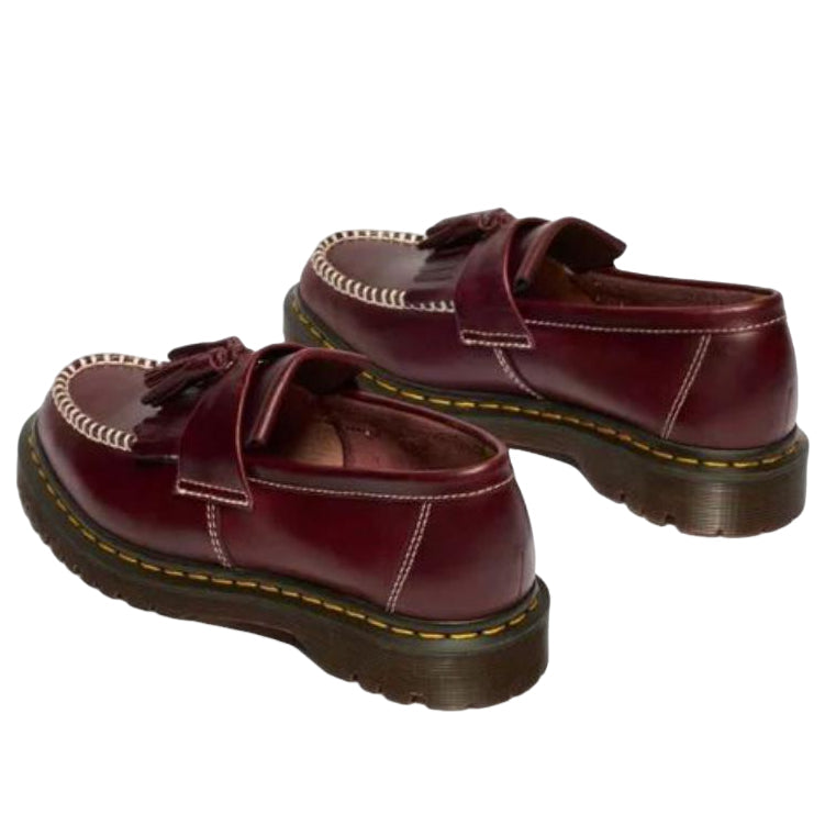 (WMNS) Dr. Martens Adrian Tassel Orleans Leather Loafers 'Cherry Red' 42849600
