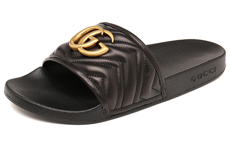 Gucci Matelasse Double G Slide 'Black' 603701-0R030-1000