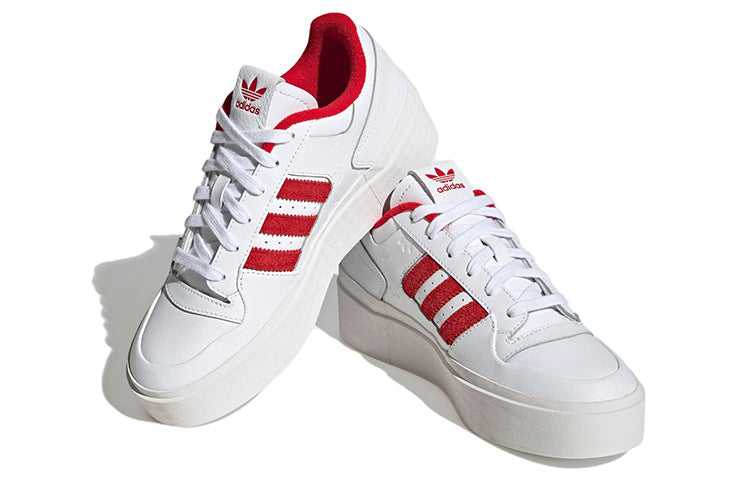 (WMNS) adidas Forum Bonega 'Allover Debossed Trefoils - White Scarlet' IG9678