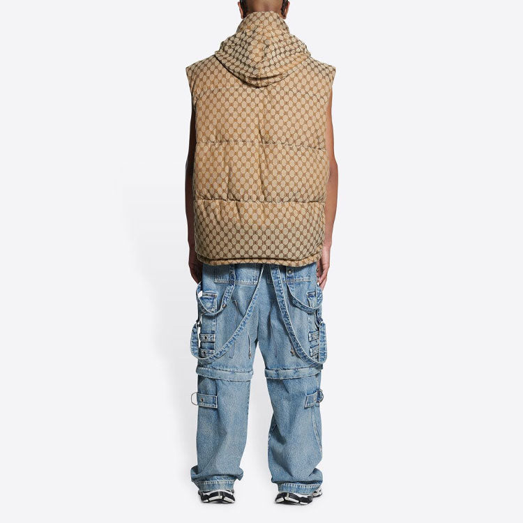 Balenciaga x Gucci The Hacker Project Hacker Cocoon Puffer Gilet Vest 'Beige' 681884TLO539585