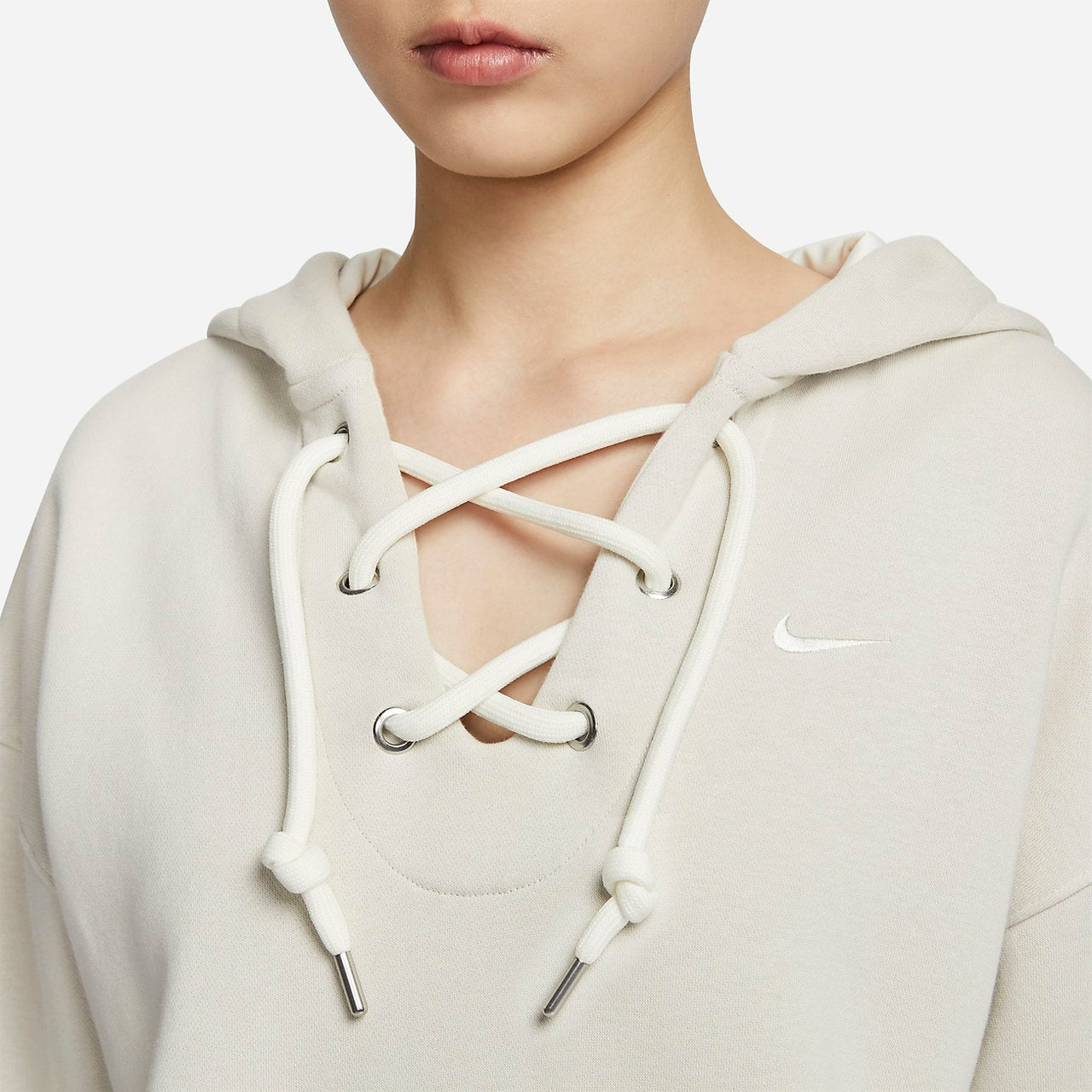 (WMNS) Nike Serena Williams Design Crew Fleece Pullover Hoodie 'Beige' FN1917-072