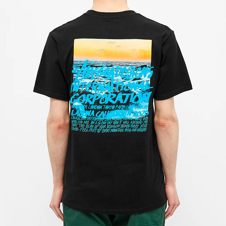 Stussy Clear Day Printing Short Sleeve Unisex Black 1904502-BLACK