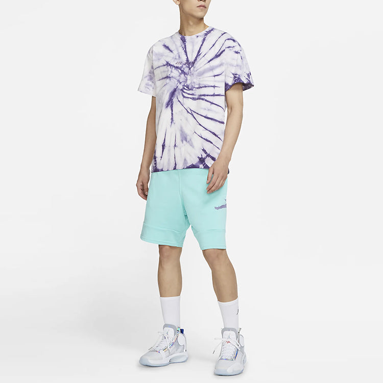 Air Jordan Tie Dye Printing Loose Knit Short Sleeve Purple DQ3903-102
