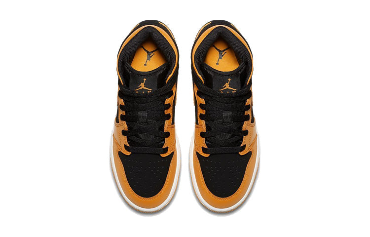 (GS) Air Jordan 1 Mid 'Black Orange Peel White' 554725-081