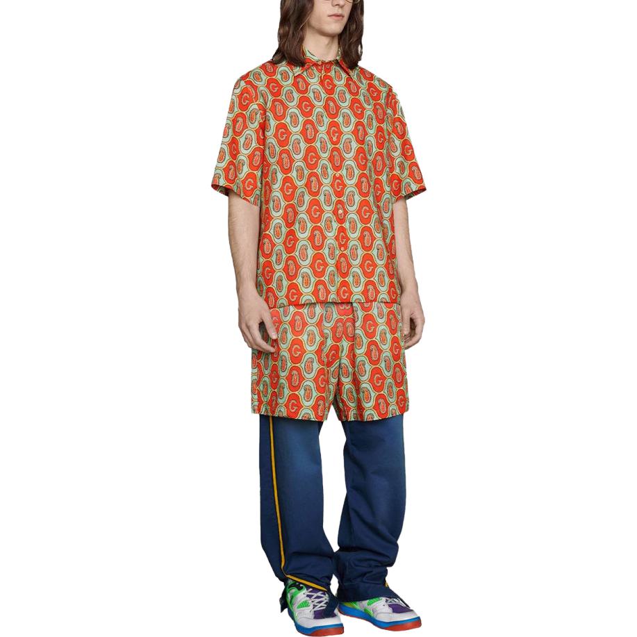 Gucci Cotton Linen G Paisley Shirt 'Orange' 653979-ZAGQ1-7192