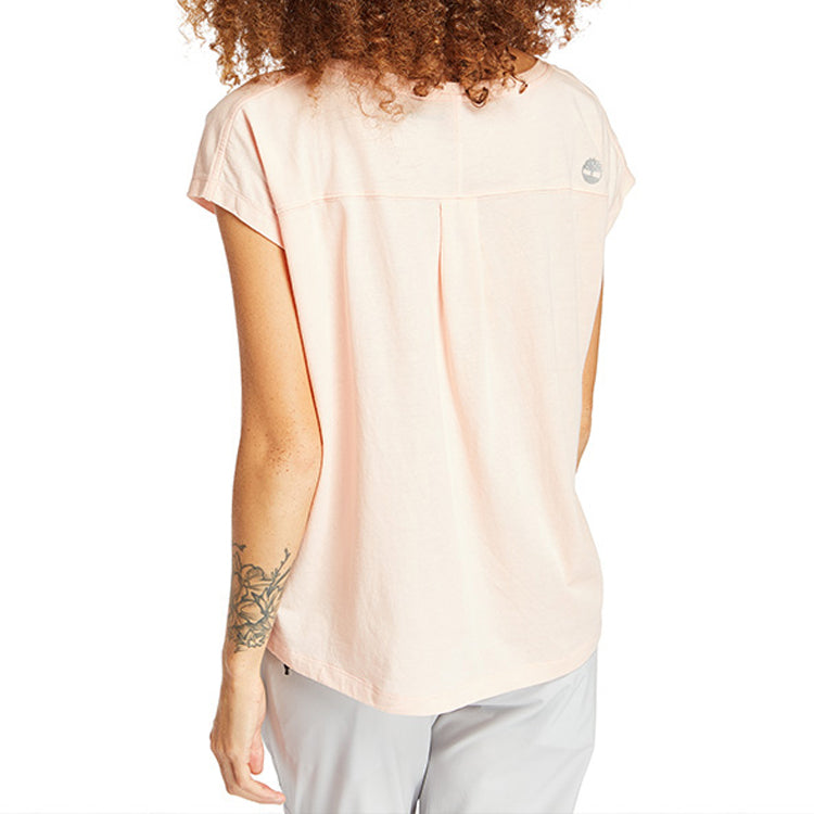 Timberland Logo Printing Short Sleeve Pink B5510N97