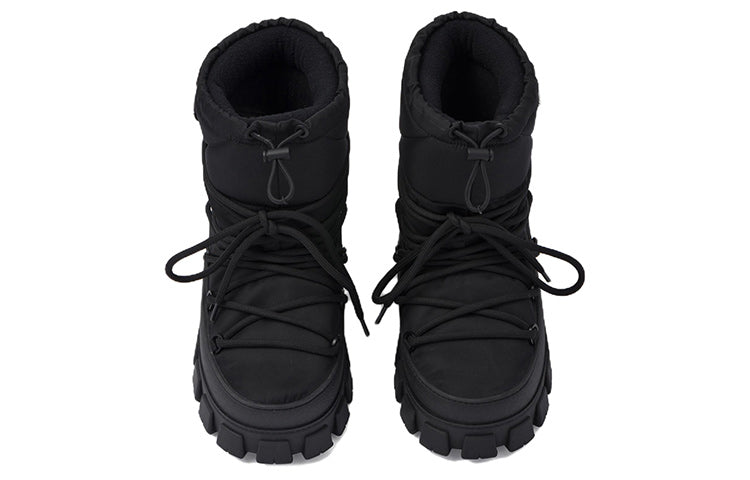 (WMNS) PRADA Logo Plaque Snow Boots 'Black' 1U007N_3LFV_F0002_F_040