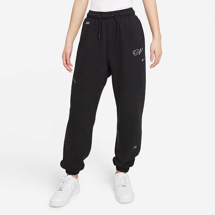 (WMNS) Nike Sportswear Icon Clash Oversized Casual Sports Lacing Breathable Long Pants/Trousers Black DD5043-010