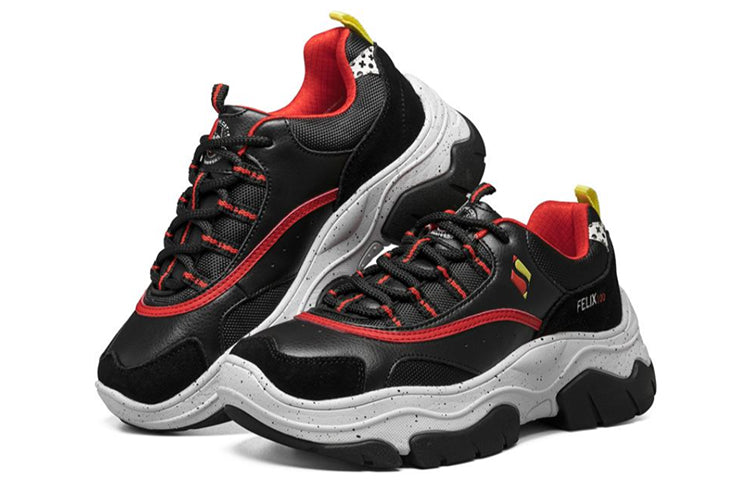 (WMNS) Skechers Amp'D x Felix Sneakers Black/Red 155052-BKRD