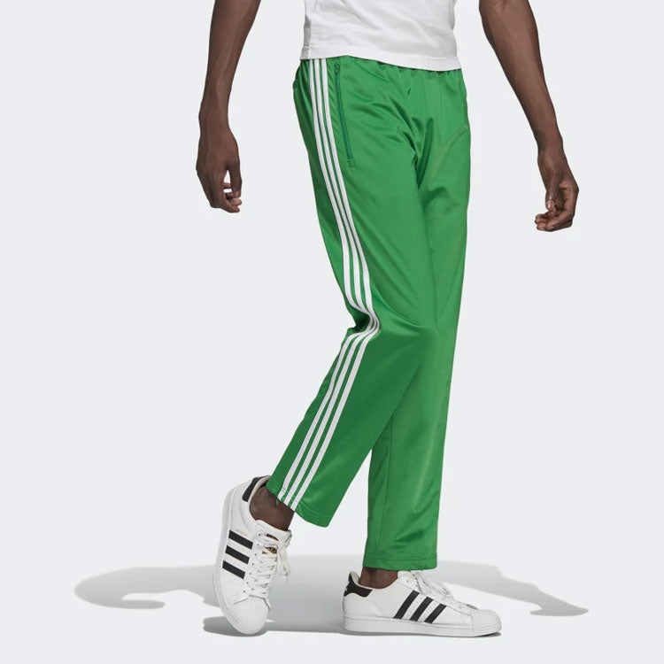 Men's adidas originals Contrasting Colors Stripe Logo Elastic Waistband Straight Sports Pants/Trousers/Joggers Green GN3520