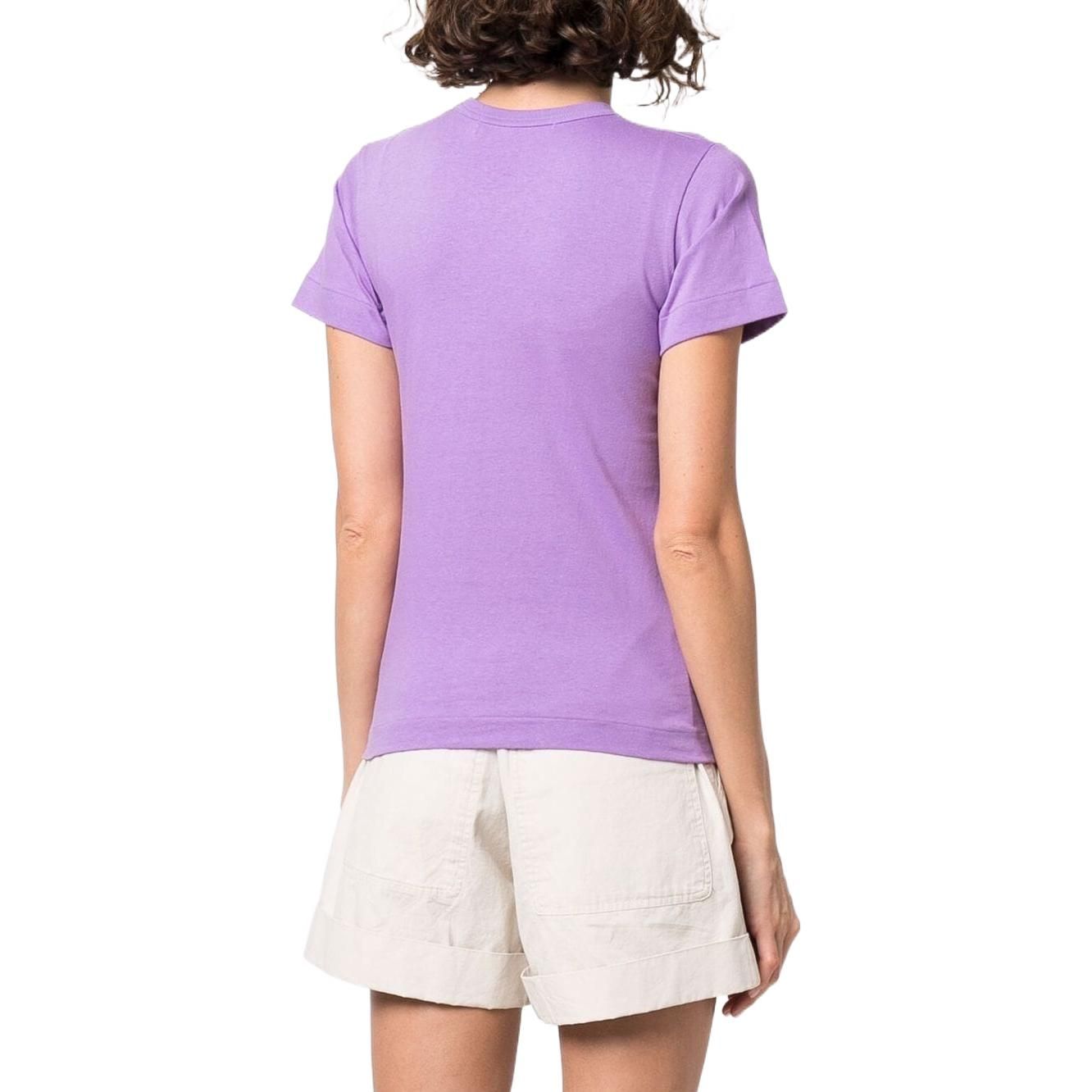 (WMNS) COMME des GARCONS PLAY FW25 Small Red Heart T-Shirt 'Purple' AZ-T313-051-4