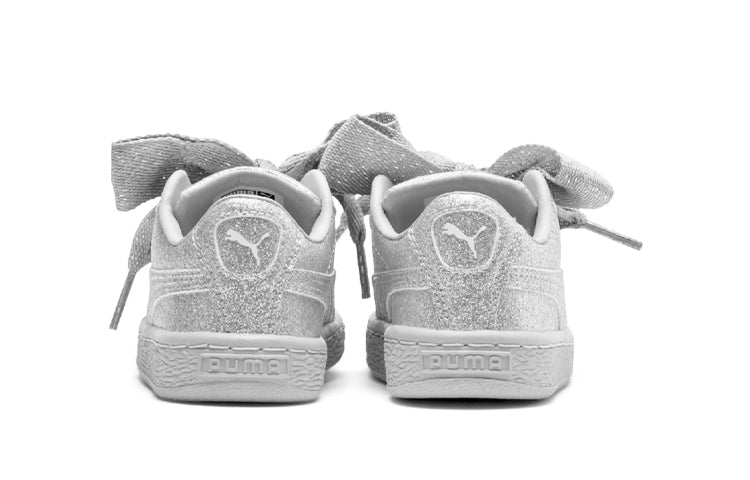 (TD) PUMA Basket Heart Holiday Glamour Ayakkabi Sneakers Silver 367632-03