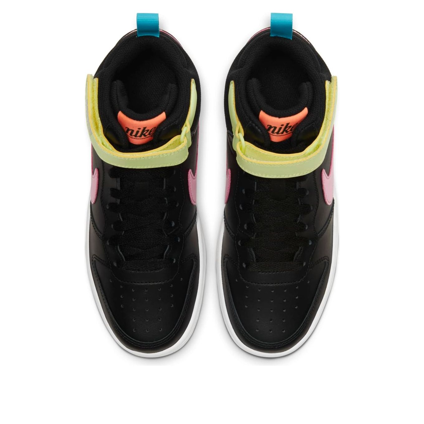 (GS) Nike Court Borough Mid 2 'Black Pink Blue Fury' CD7782-002