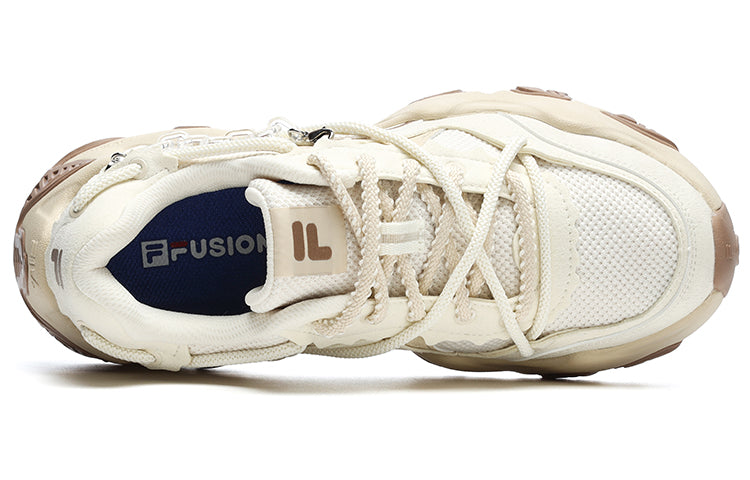 (WMNS) FILA FUSION Fashion Daddy Shoes 'White Beige' T12W241303FWA