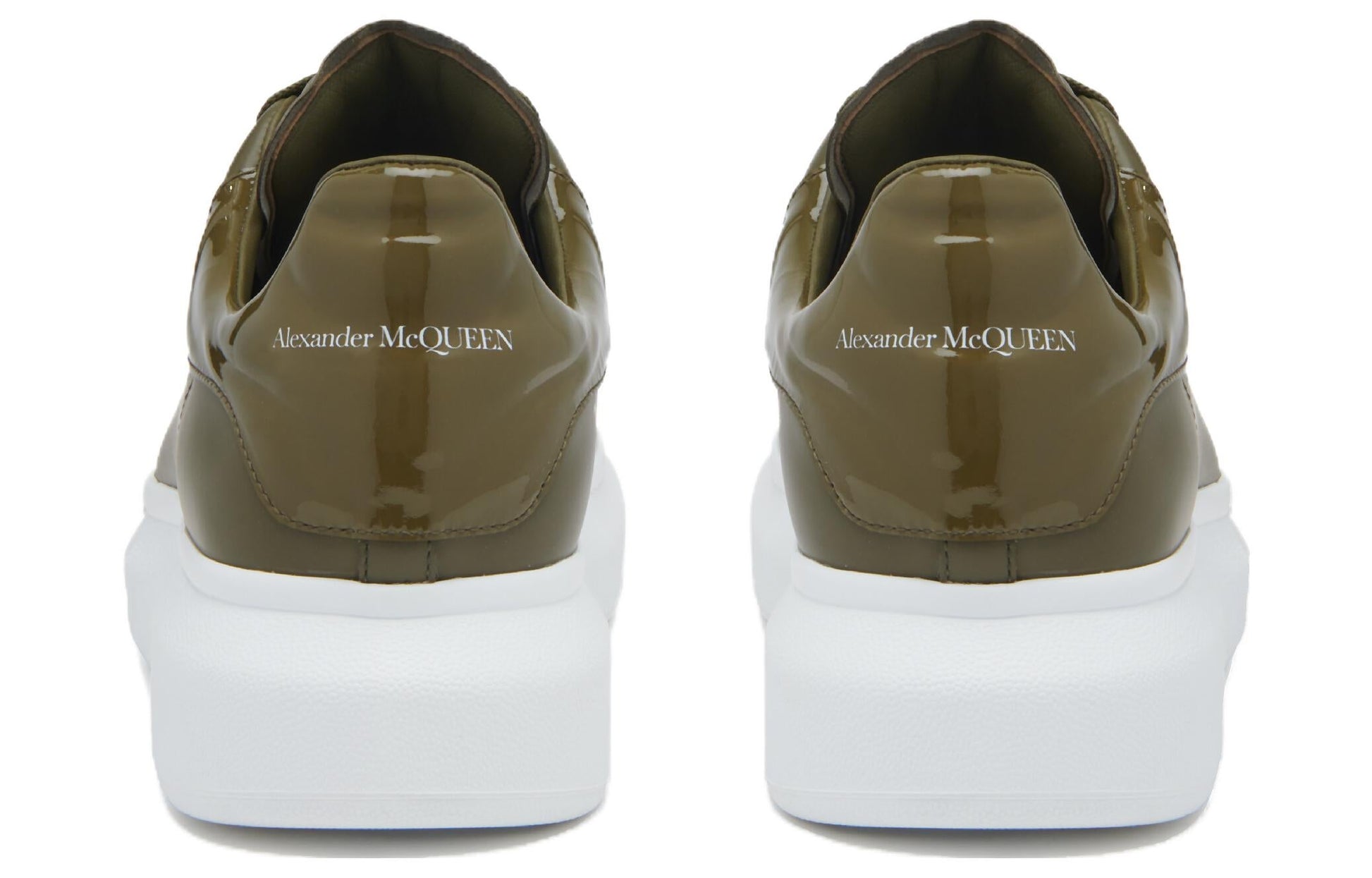 Alexander McQueen Oversized Leather Sneakers 'Olive Green' 777279WIE9C3211