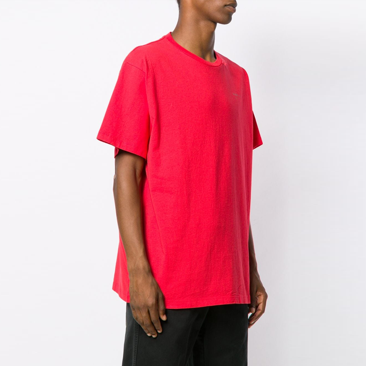 Off-White 2019-20FW Crew Neck Street Style Cotton Short Sleeves Logo OMAA038E191850032091