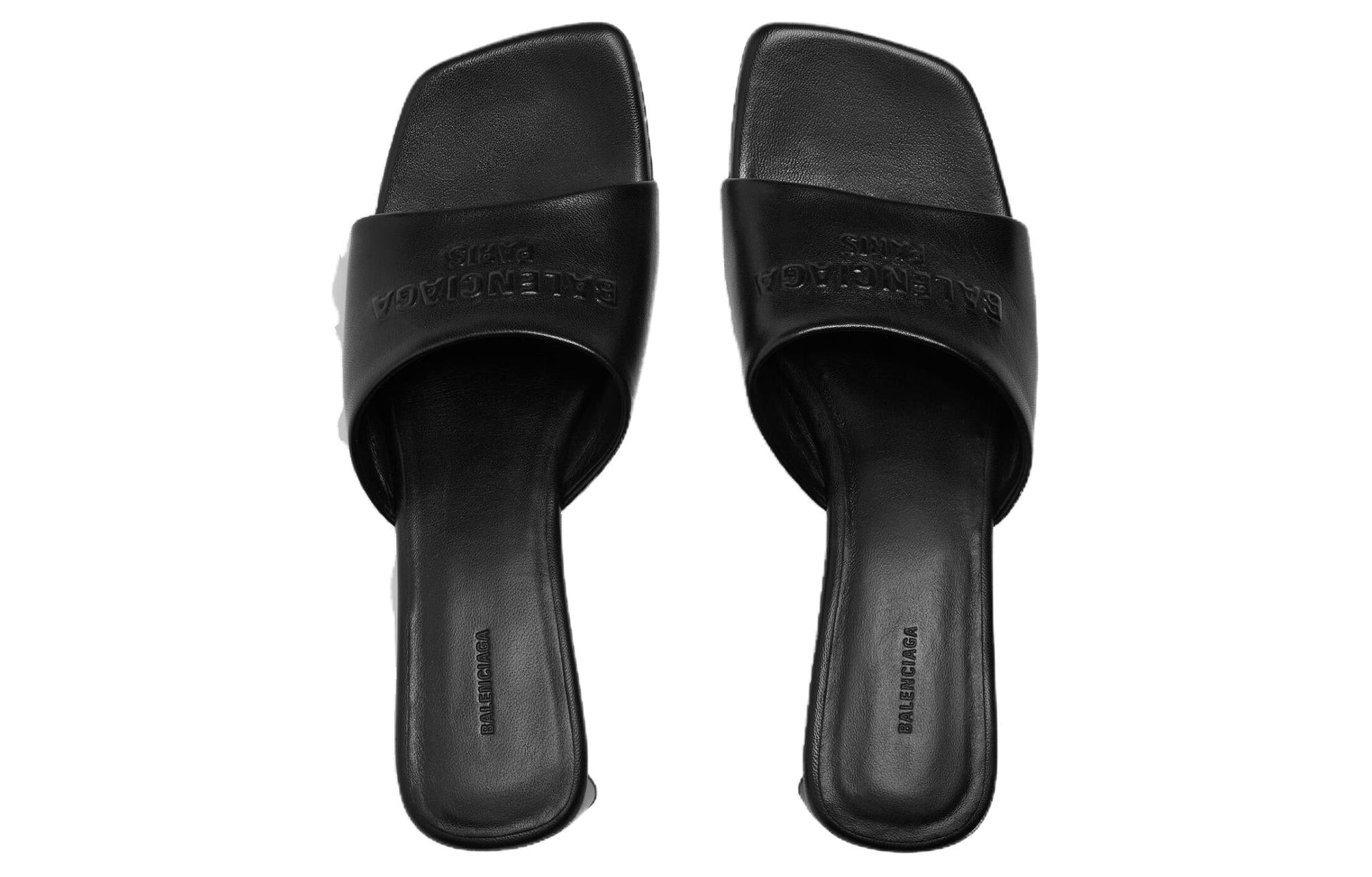 (WMNS) Balenciaga Duty Free 60mm Sandals 'Black Shiny Soft Sheepskin' 787303WBCW01000