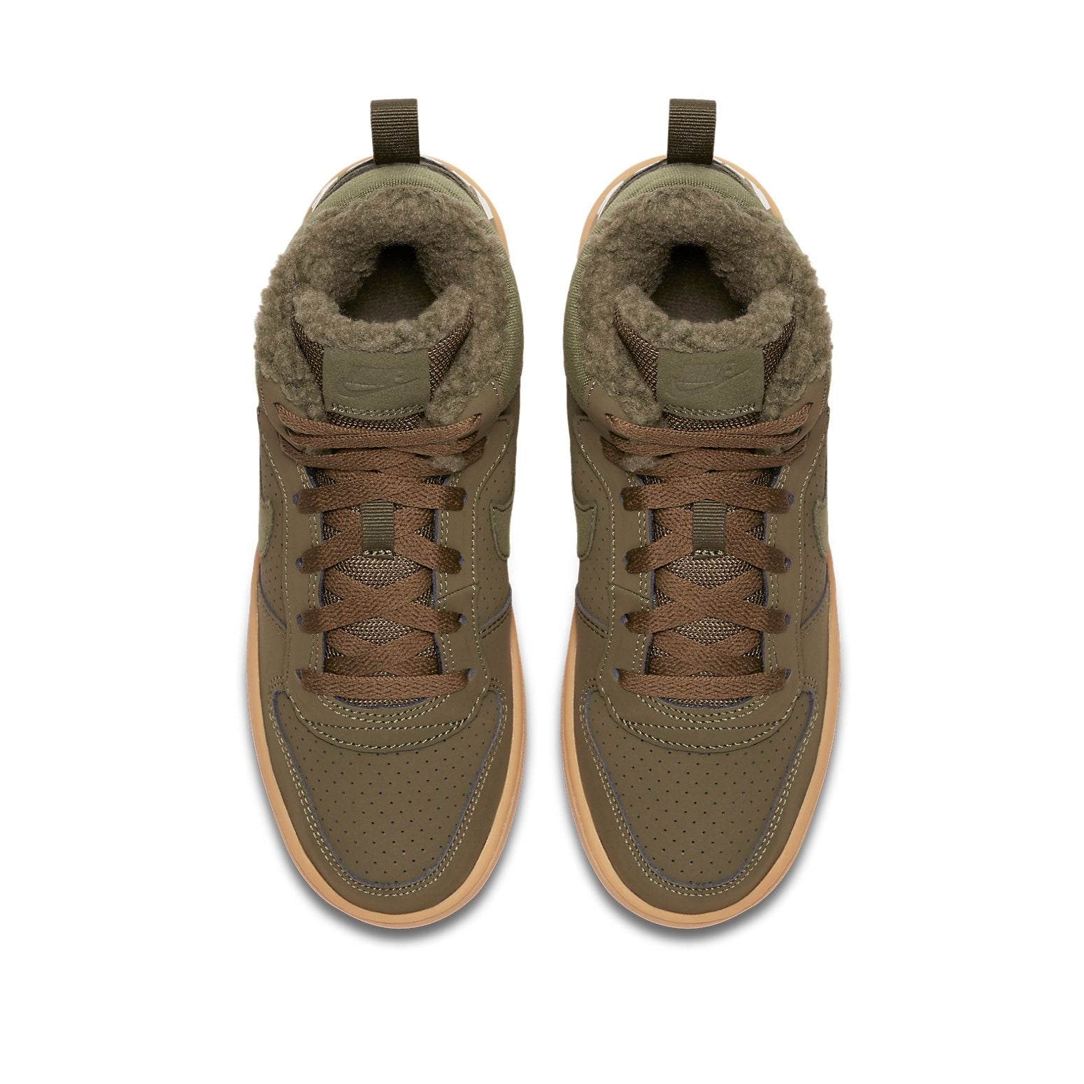 (GS) Nike Court Borought Mid Winter 'Olive Canvas Gum' AA3458-300