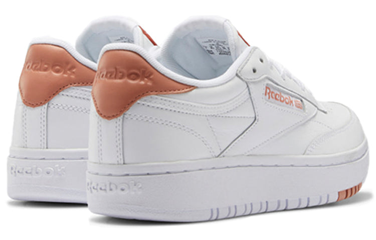 (WMNS) Reebok Club C Double Running Shoes White/Orange FY1075