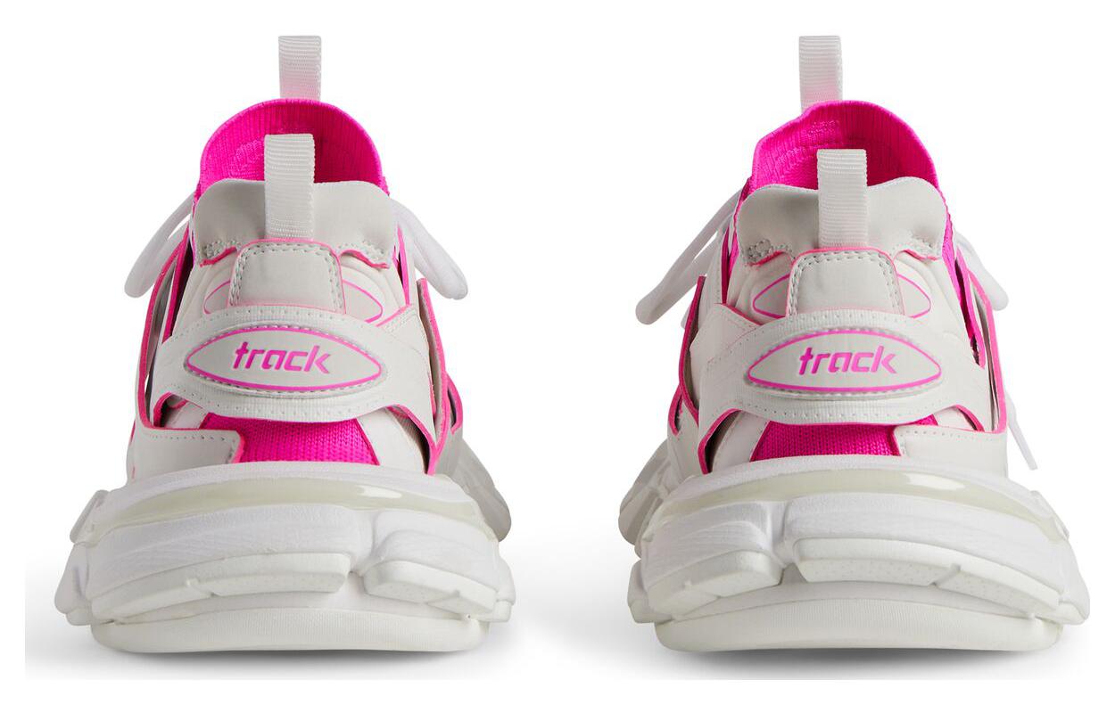 (WMNS) Balenciaga Track Sock Sneakers 'White and Neon Pink Knit and Nylon' 736328W3SKC9055