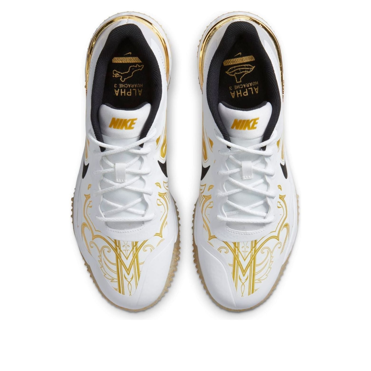 Nike Alpha Huarache Elite 3 Turf Premium 'White Metallic Vivid Gold'' CV3561-101