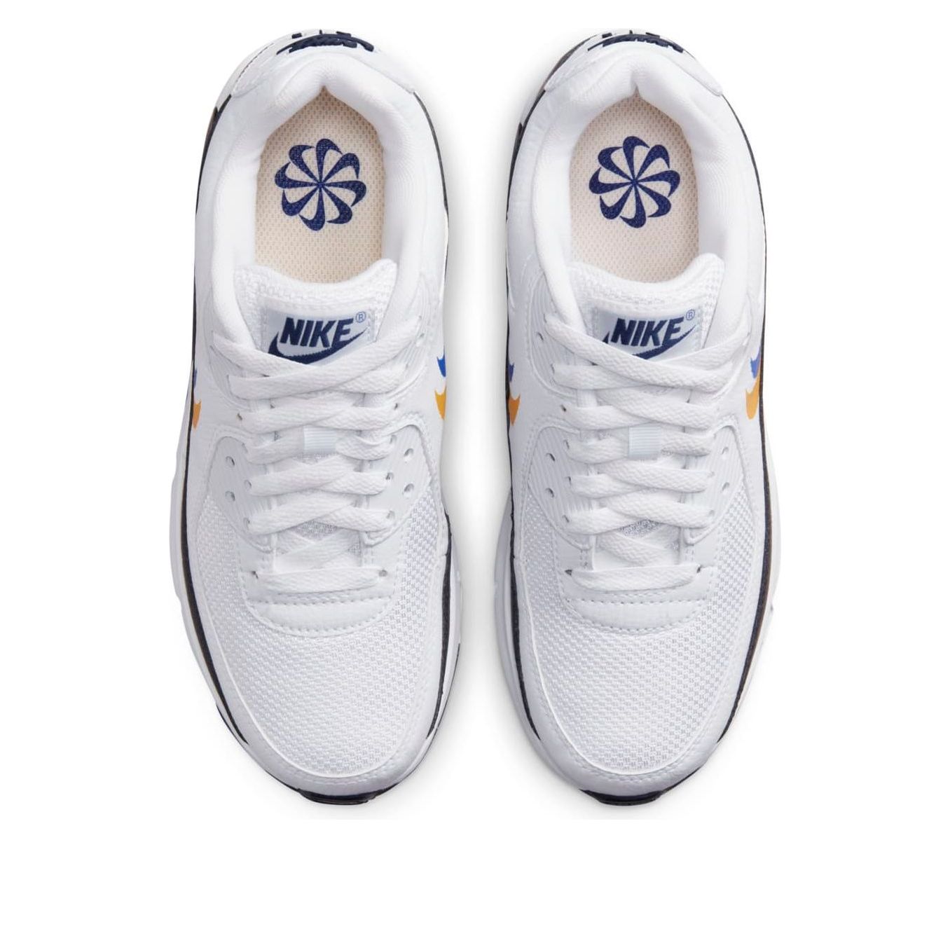 (GS) Nike Air Max 90 'Double Swoosh White Black Gold Royal' FJ4592-100