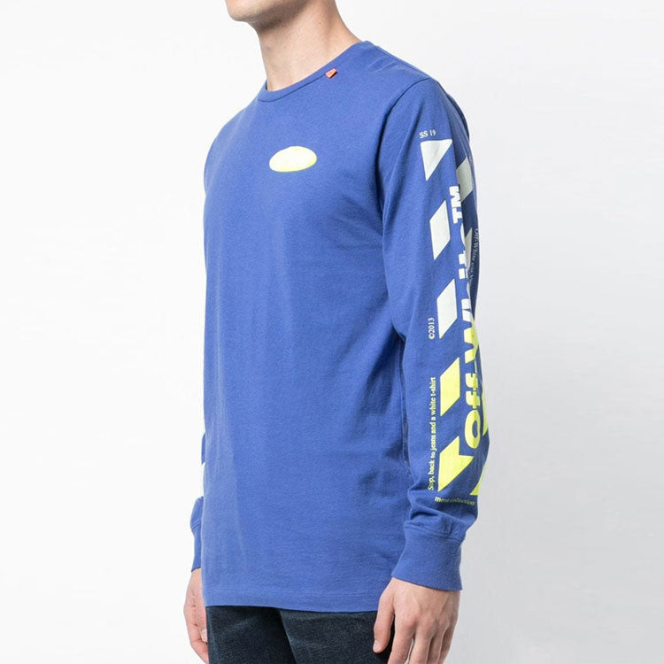 Off-White Loose Arrow Long Sleeves Pullover Blue OMAB001S191850063060