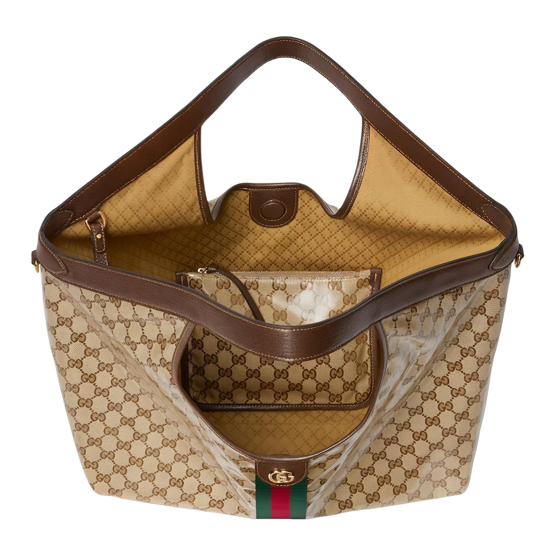 (WMNS) Gucci Giglio Large Tote Bag 'Sand Dark Brown' 853971-FAF1L-9653