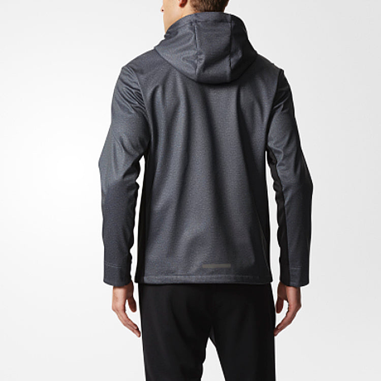 adidas Casual Sports Outdoor Fleece Hooded Jacket Gray CI4182