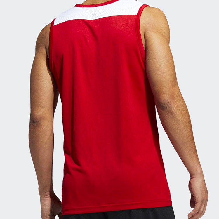 adidas Basketball Training Casual Sports Vest Red DY7372