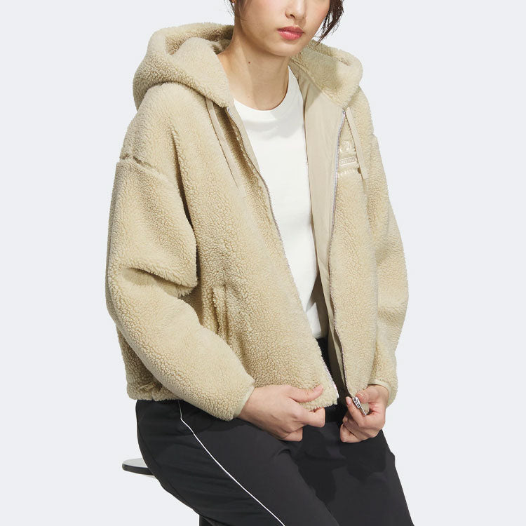 (WMNS) adidas Sportswear Polar Fleece Sports Casual Jacket 'Tan' IK3477