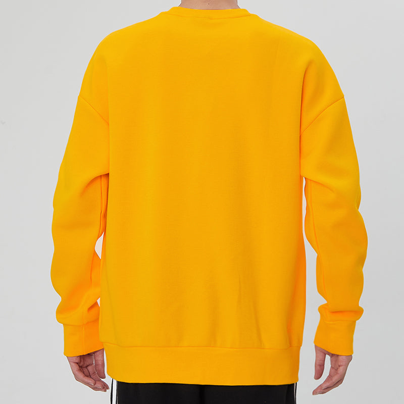 Men's adidas St Story Sweat Large Logo Printing Sports Round Neck Pullover Yellow H39216