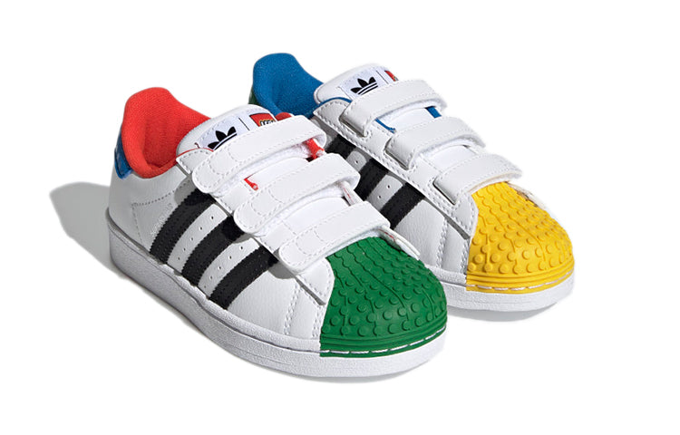(PS) adidas LEGO x Superstar CF J 'White Yellow Green' H03964