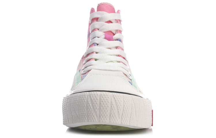 (WMNS) Li-Ning x LINE FRIENDS WeiWu Canvas Hi Shoes 'Pink White' AGCQ594-2
