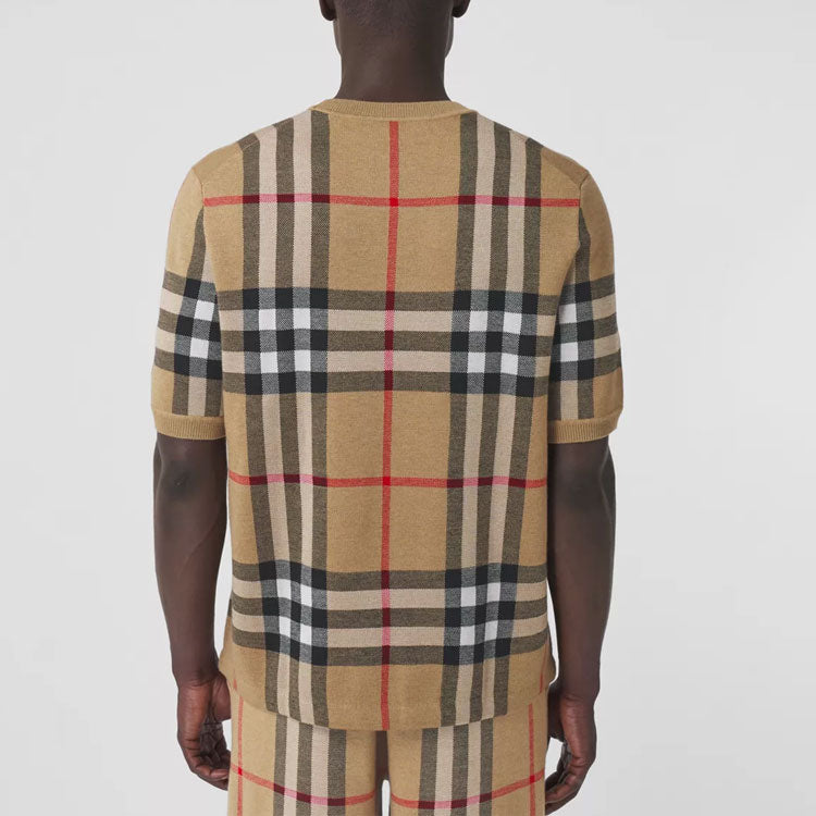 Burberry SS21 Check Jacquard Male Cream-coloured 80435711