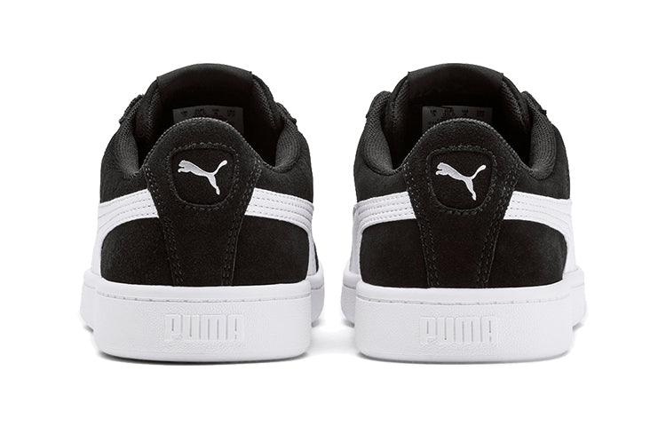 (GS) PUMA Vikky V2 Suede Casual Board Shoes Black/White 370510-01