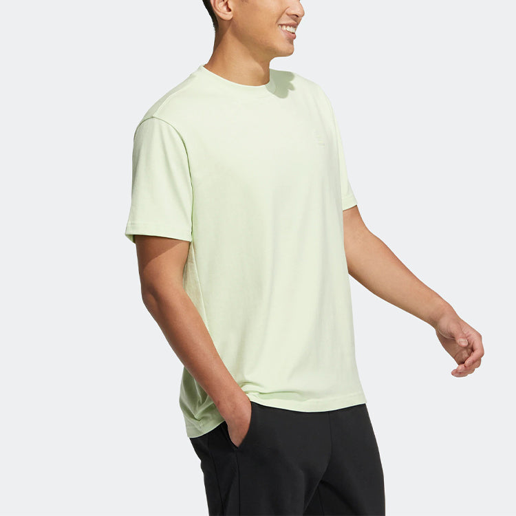 adidas neo Solid Color Round Neck Sports Short Sleeve Light Green T-Shirt HS6816