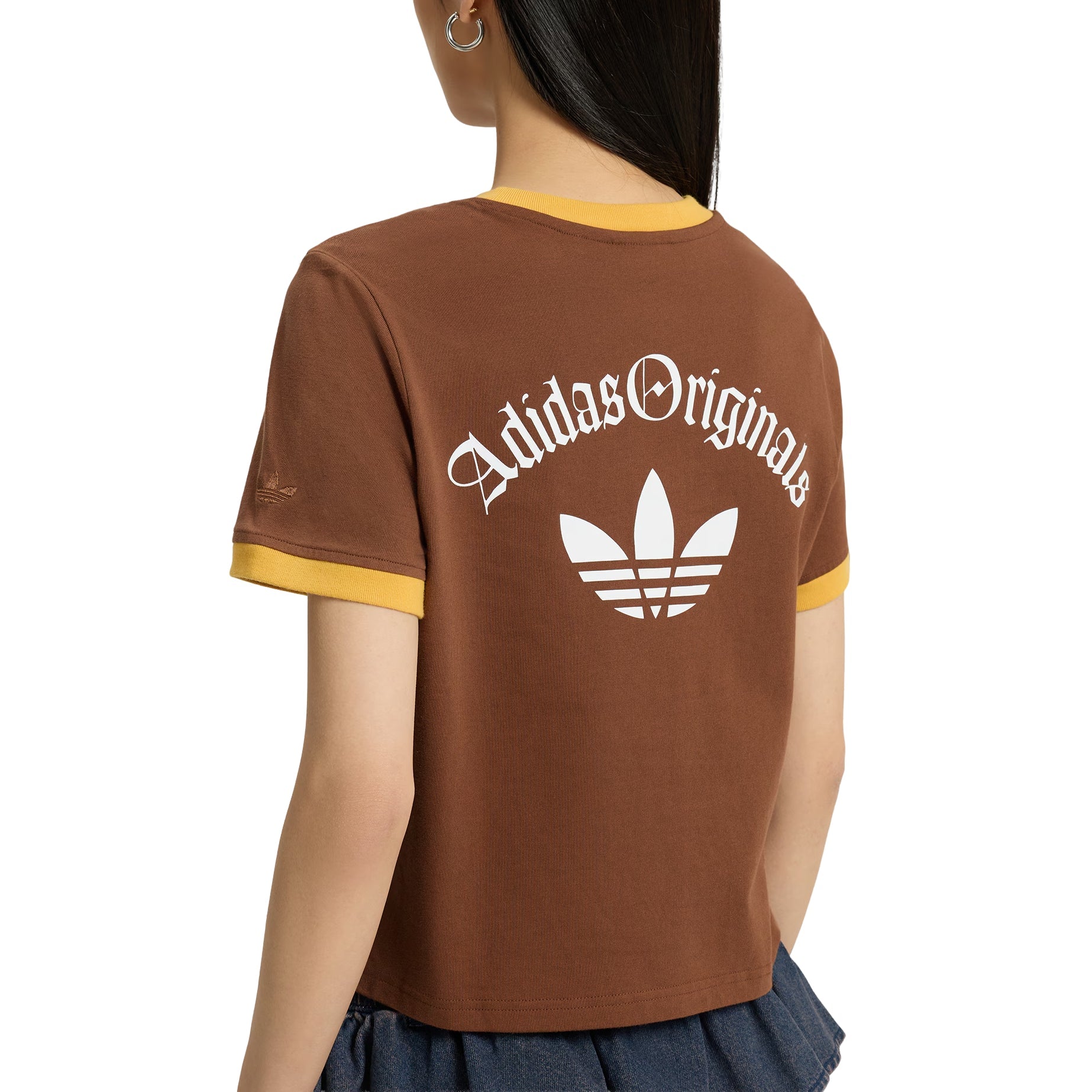 (WMNS) adidas T-Shirt Asia Sizing 'Brown' KT3061