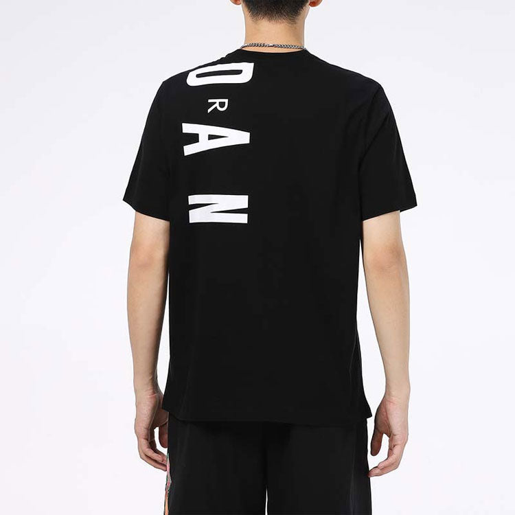 Air Jordan Alphabet Sports Round Neck Short Sleeve T-Shirt Men's Black Gift for Him CZ8403-010