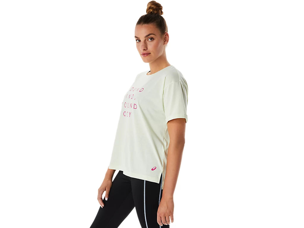 (WMNS) ASICS Training Core Relaxed Graphic T-Shirt 'Whisper Green' 2032C717-301