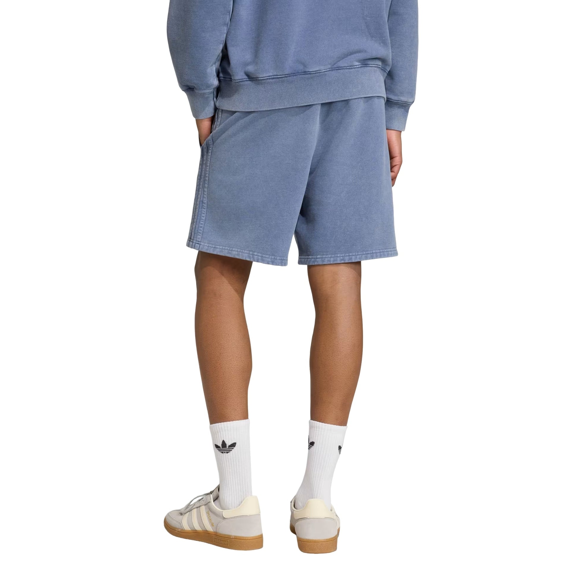 adidas Trefoil Essentials 7-Inch Fleece Shorts Asia Sizing 'Dark Blue' KZ3835