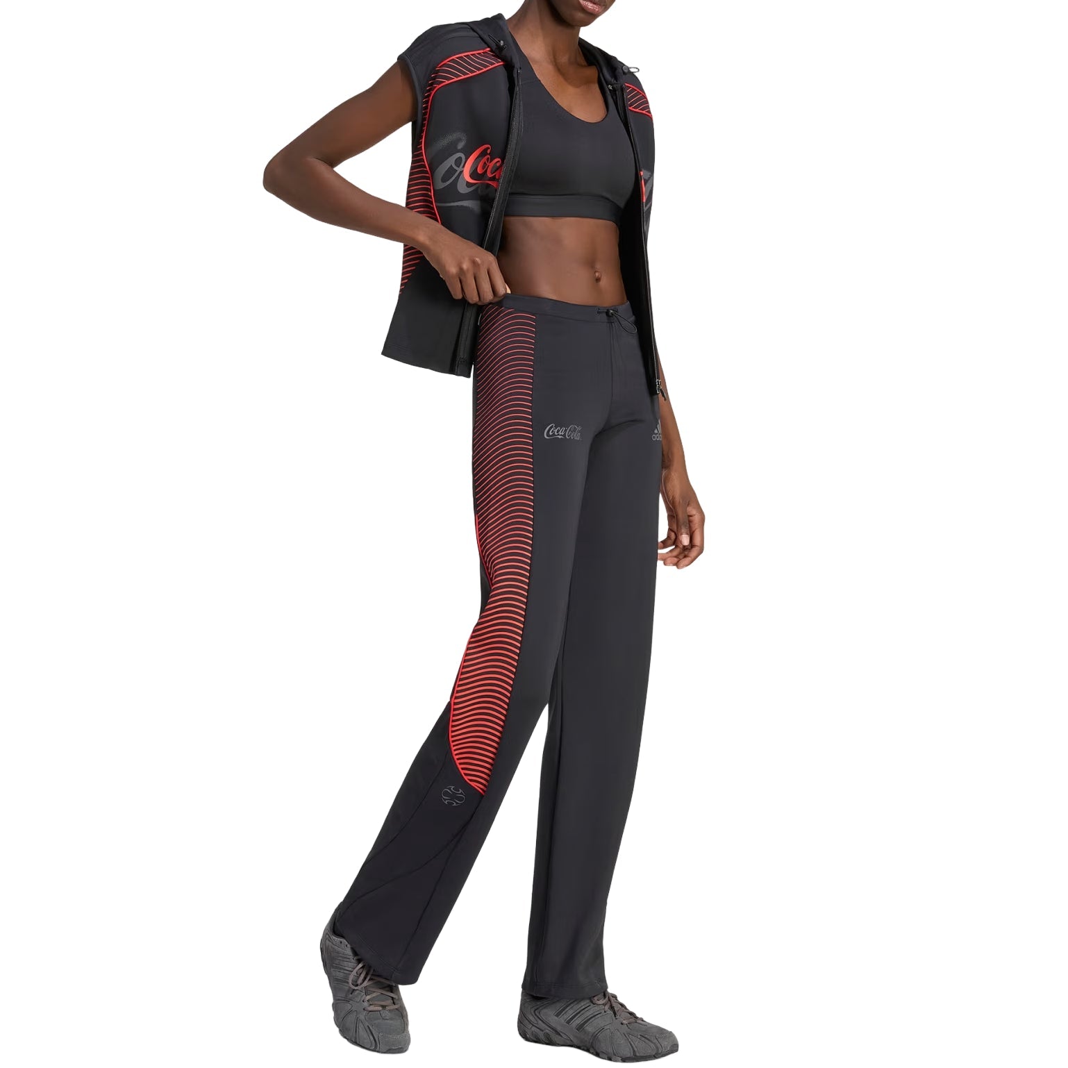 (WMNS) adidas x Coca-Cola Slouchy Gfx Pants Asia Sizing 'Black' KY7565