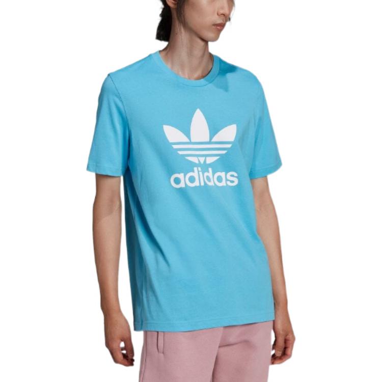adidas originals Adicolor Classics Trefoil T-shirt 'App Sky Rush' HE9513