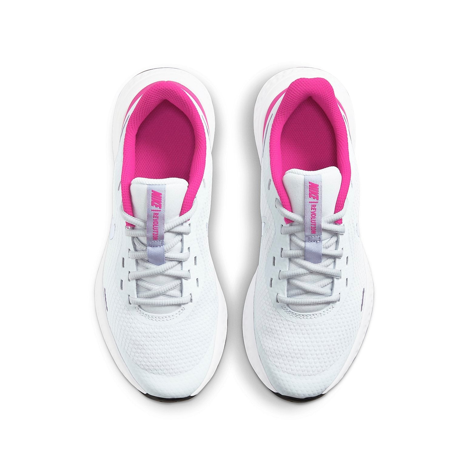 (GS) Nike Revolution 5 'Football Grey Fireberry' BQ5671-018