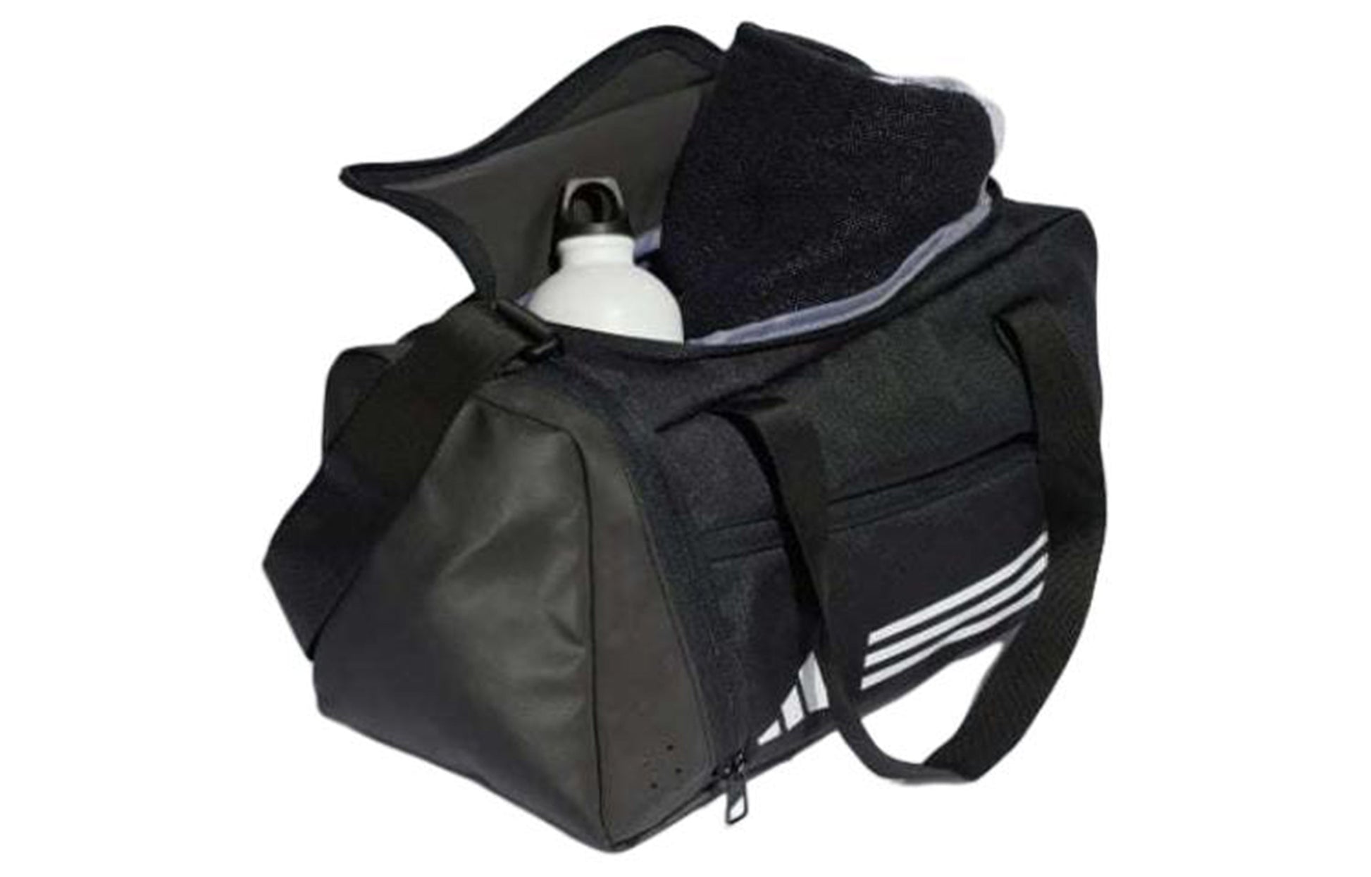 adidas Essentials 3-Stripes Duffel Bag XSmall 'Black White' IP9861