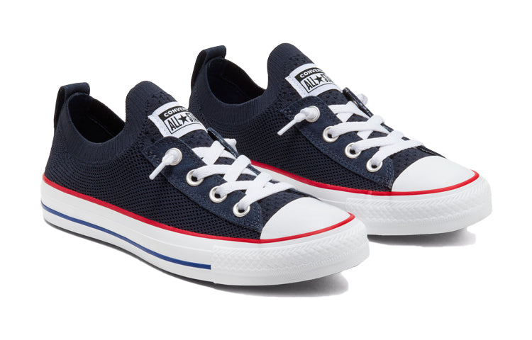 (WMNS) Converse Shoreline Knit Slip Chuck Taylor All Star Black White Sneakers 'Black White' 567027F