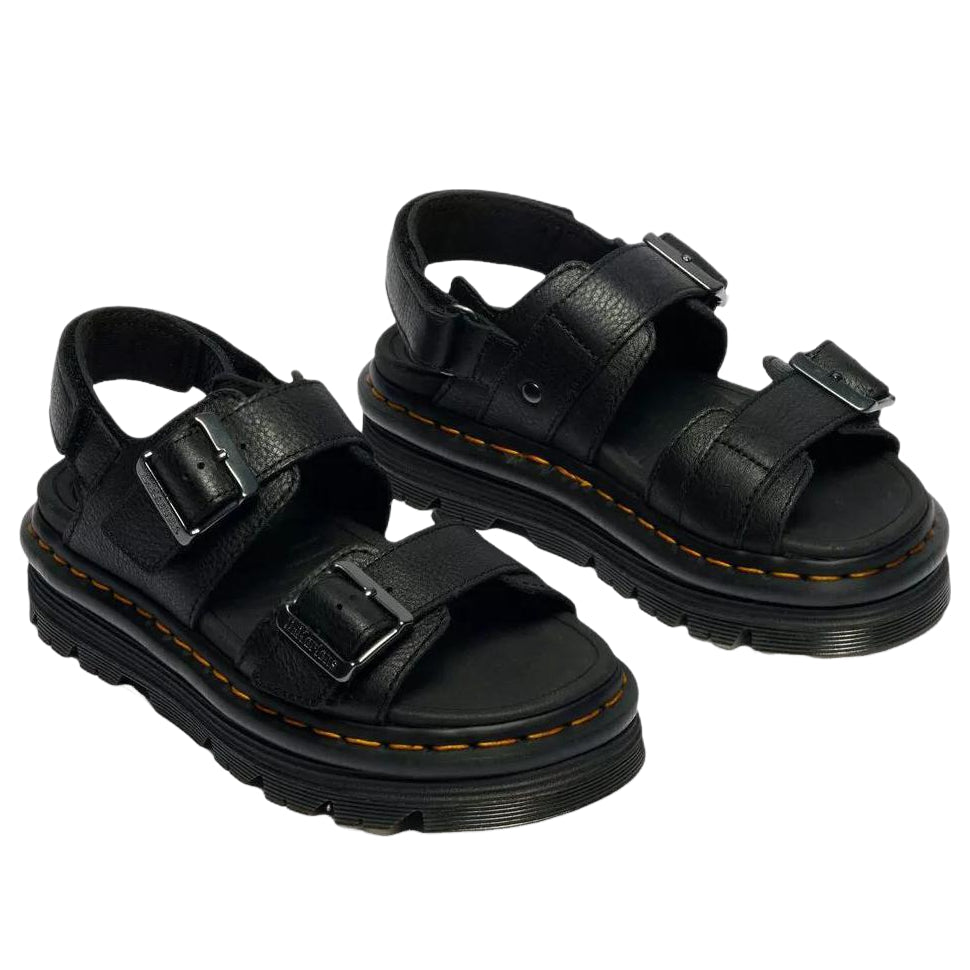 Dr. Martens Zebzag Pisa Leather Platform Sandals 'Black' 43398001