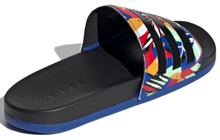 (WMNS) adidas Adilette Comfort 'Farm Rio Prints - Black Royal Blue' FW7255