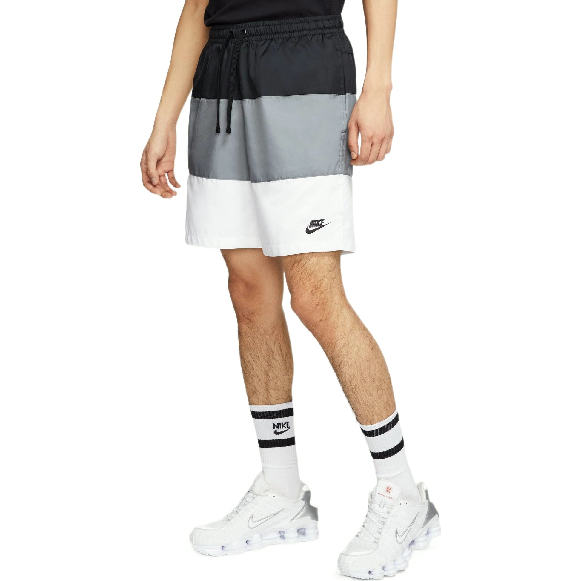 Men's Nike Contrast Color Stitching Small Label Woven Sports Shorts Black DQ2427-010